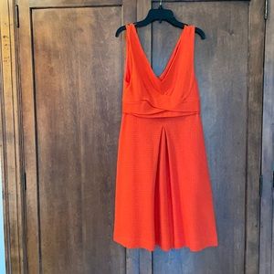 Pretty bright marigold jersey dress.
